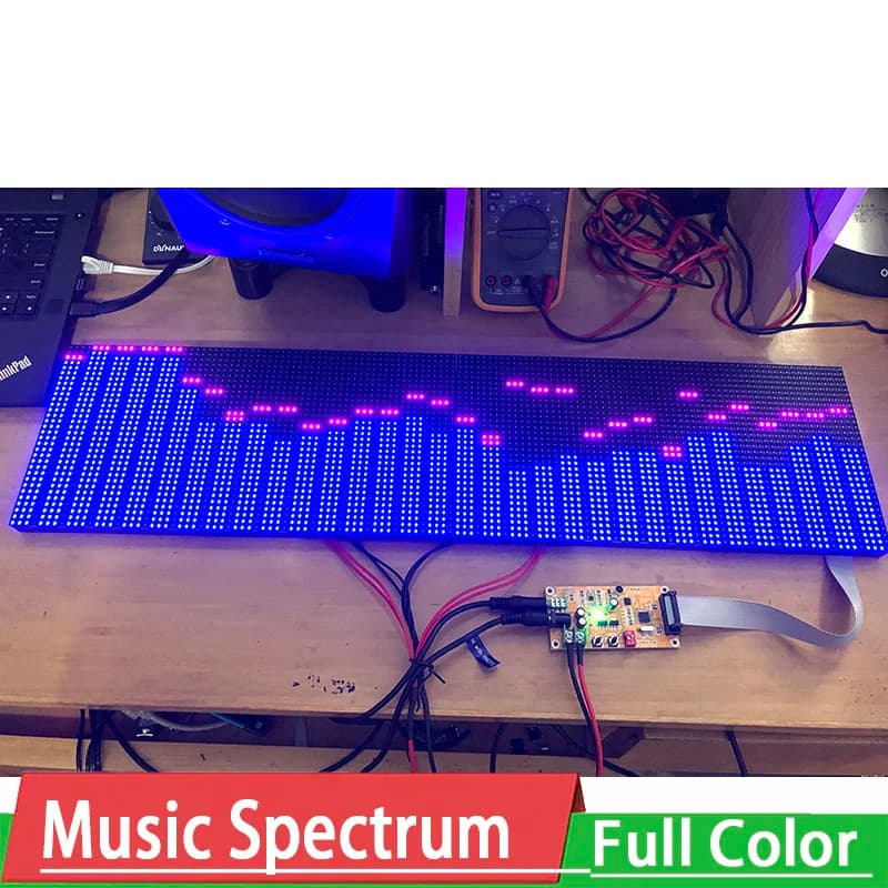 Écran d'affichage du spectre de la musique en couleur, affichage Audio KTV scène LED, indicateur de niveau de lumière, VU mètre amplificateur de puissance