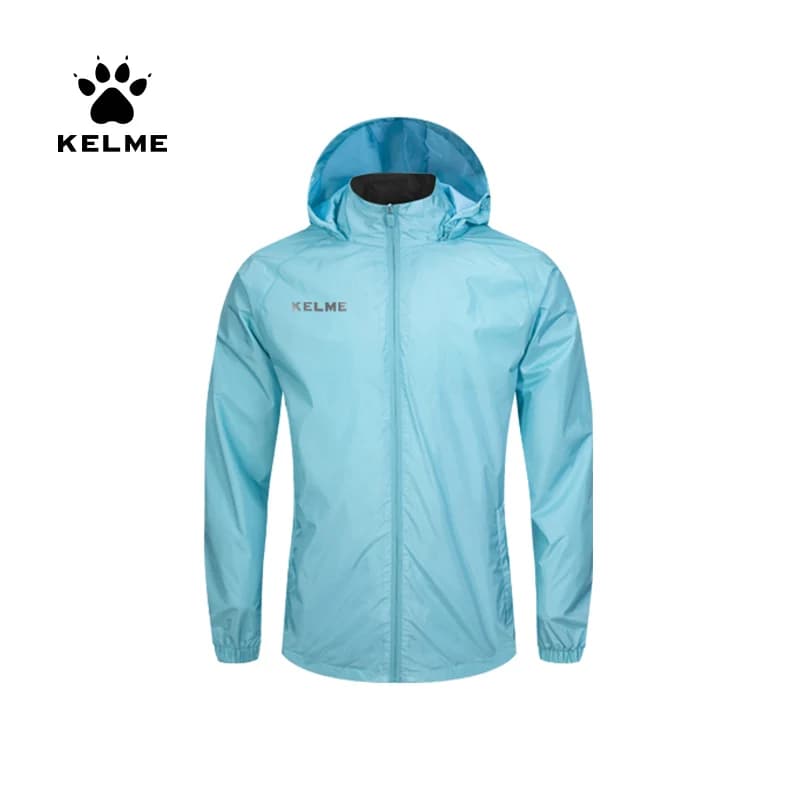 KELME coupe-vent pour hommes veste de course football enfant manteau coupe-vent à capuche veste imperméable d'entraînement séchage rapide 3801241