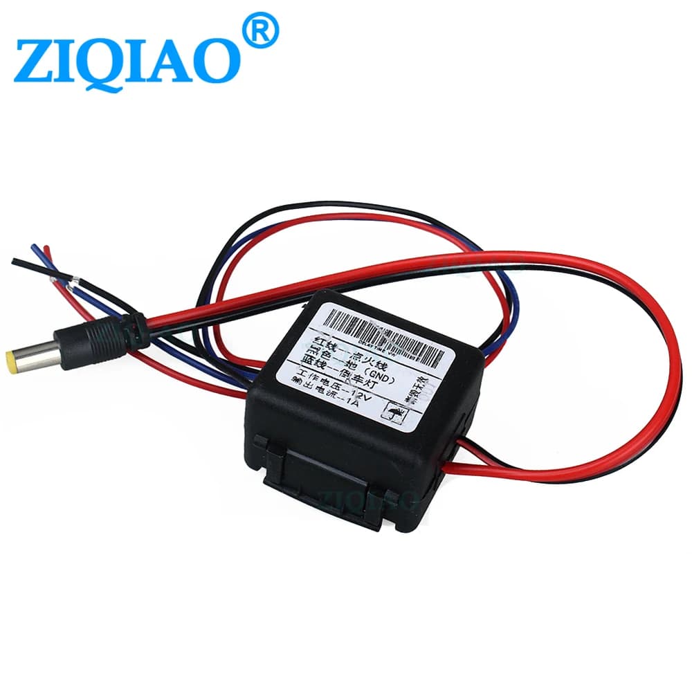 Connecteur de filtre de condensateur pour caméra de voiture ZIQIAO, relais de puissance DC 12V, redresseur pour accessoires de caméra de recul