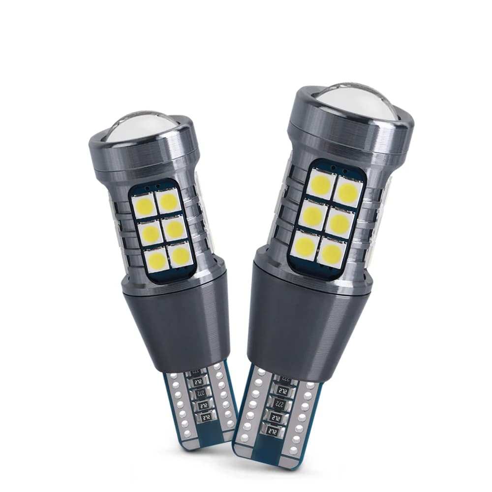 Lumière Led super brillante T15 W16W WY16W pour voiture, ampoule à Diode rouge 3030 SMD Canbus sans erreur pour intérieur d'automobile, feu de stop inversé 6000k, 2 pièces