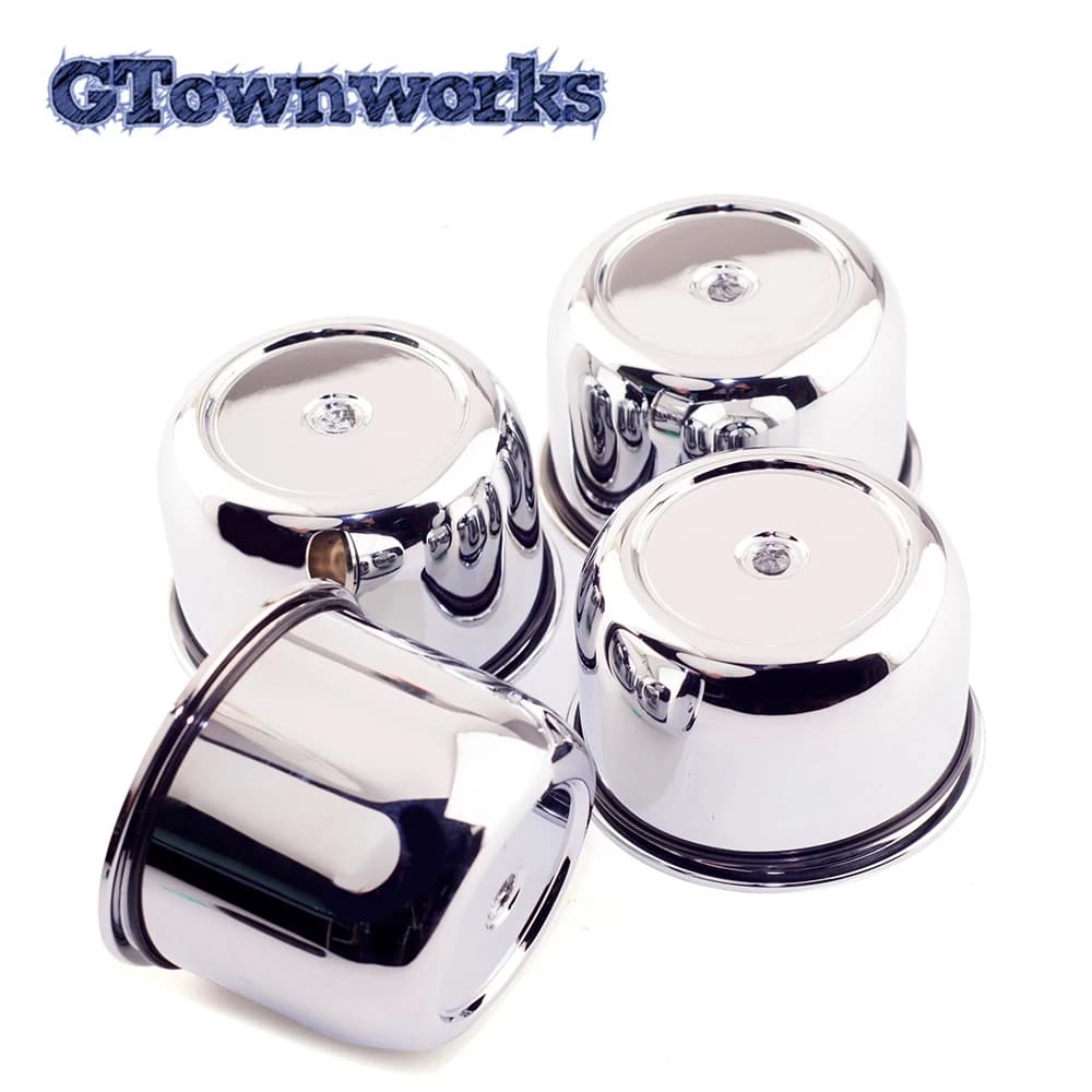 GTownworks 4 pièces 77 mm Capuchons centraux à enfiler pour jantes de camion et remorque Pièces de rechange automobiles Accessoires de style extérieur