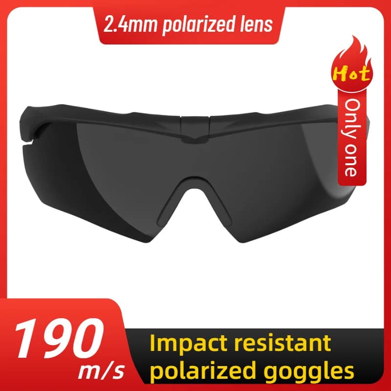 Lunettes de tir tactiques militaires polarisées à fort impact, certifiées CE EN 166, lunettes de combat balistiques