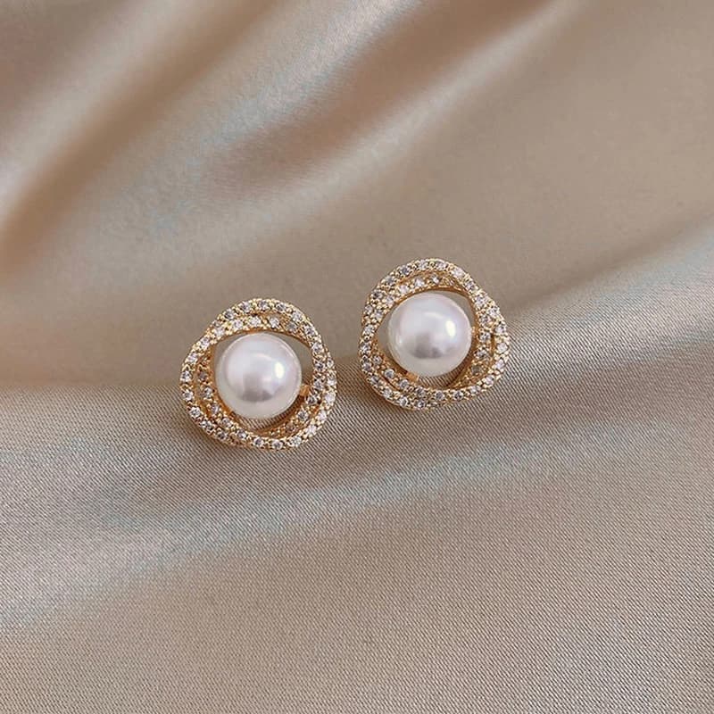 Boucles d'oreilles à Clip en perles en forme de bain tourbillon géométrique inhabituelle pour femmes, Non percées, bijoux de fête exquis à la mode, 2020
