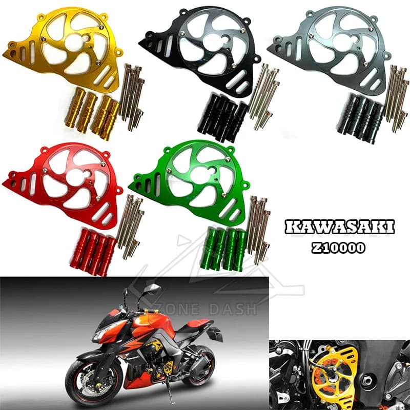 Couvercle de protection de chaîne de pignon de moto en aluminium CNC pour Kawasaki Z1000 2010 2011 2012 2013 2014 2015 2016 2017 2017