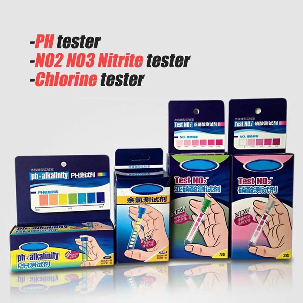 Kit de testeur de qualité de l'eau pour poissons d'aquarium, précieux PH NO2 NO3 Nitrite Nitrate Combo ine