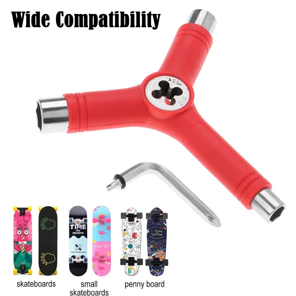 Tournevis à tête cruciforme de type T et L, clé Allen, tout en un, accessoire multifonctionnel pour skateboard, outils de skate T et Y, 1PC