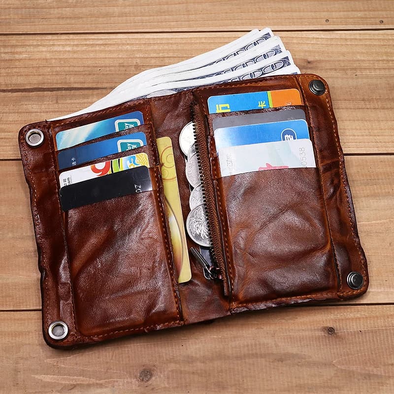 100% portefeuille en cuir véritable pour hommes Vintage froissé court à deux volets homme sac à main porte-carte de crédit avec fermeture éclair monnaie poche sac d'argent