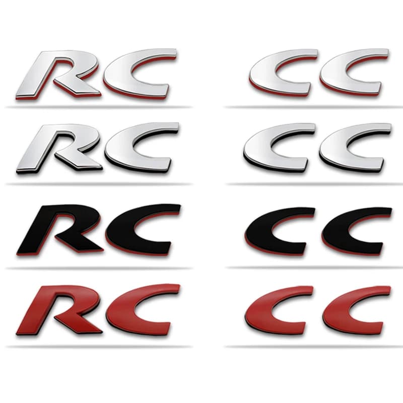 Autocollant de voiture 3D avec Logo RC, emblème en métal, décalcomanies pour CC 308 306 106 206 205 208 307 3008 207 508 2008 5008, style de voiture