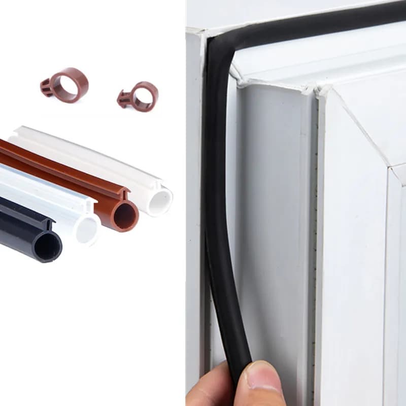 Bande d'étanchéité pour porte fenêtre en plastique et acier, Type O, 10M, caoutchouc de silicone, bouchon de tirage, ampoule creuse, joint tubulaire