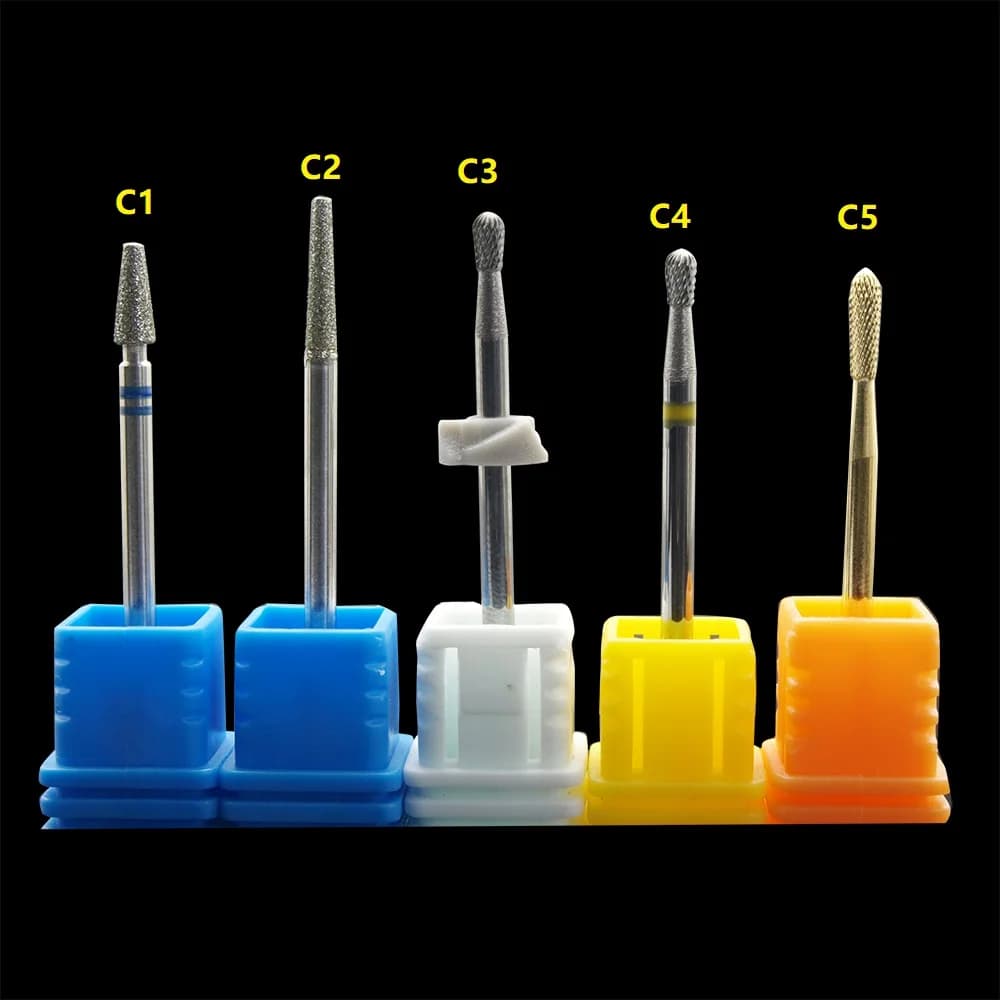 Fraises en carbure de tungstène, 5 types, forets pour ongles, Machine, lime, manucure, soins des ongles, Nail Art