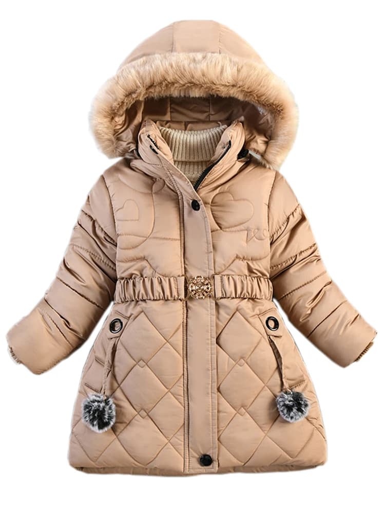Automne hiver filles veste garder au chaud à capuche coupe-vent vêtements d'extérieur anniversaire noël filles manteau 4 5 6 7 8 9 10 ans enfants vêtements