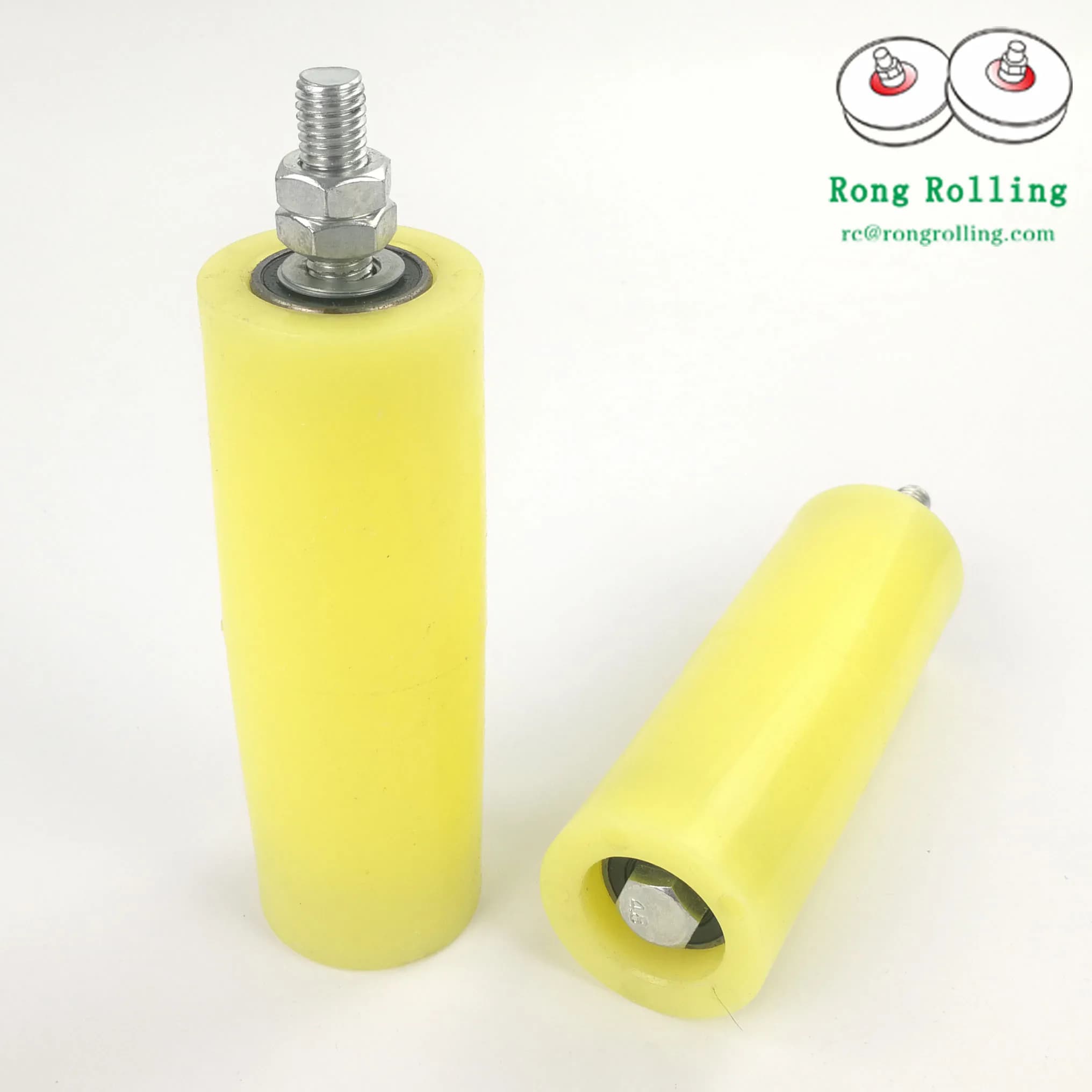 Roues de support de porte coulissante en nylon, diamètre 50mm et longueur 150mm, avec vis M12