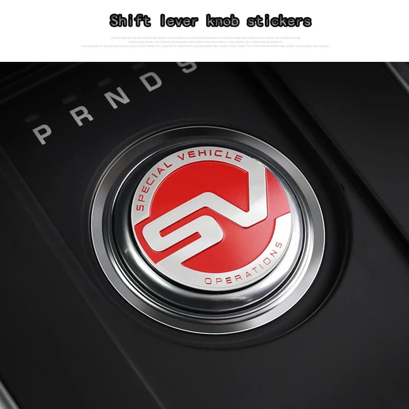 Autocollants décoratifs SVR pour DISCOVERY VELAR EVOQUE Levier de vitesses Panneau d'instruments SVO