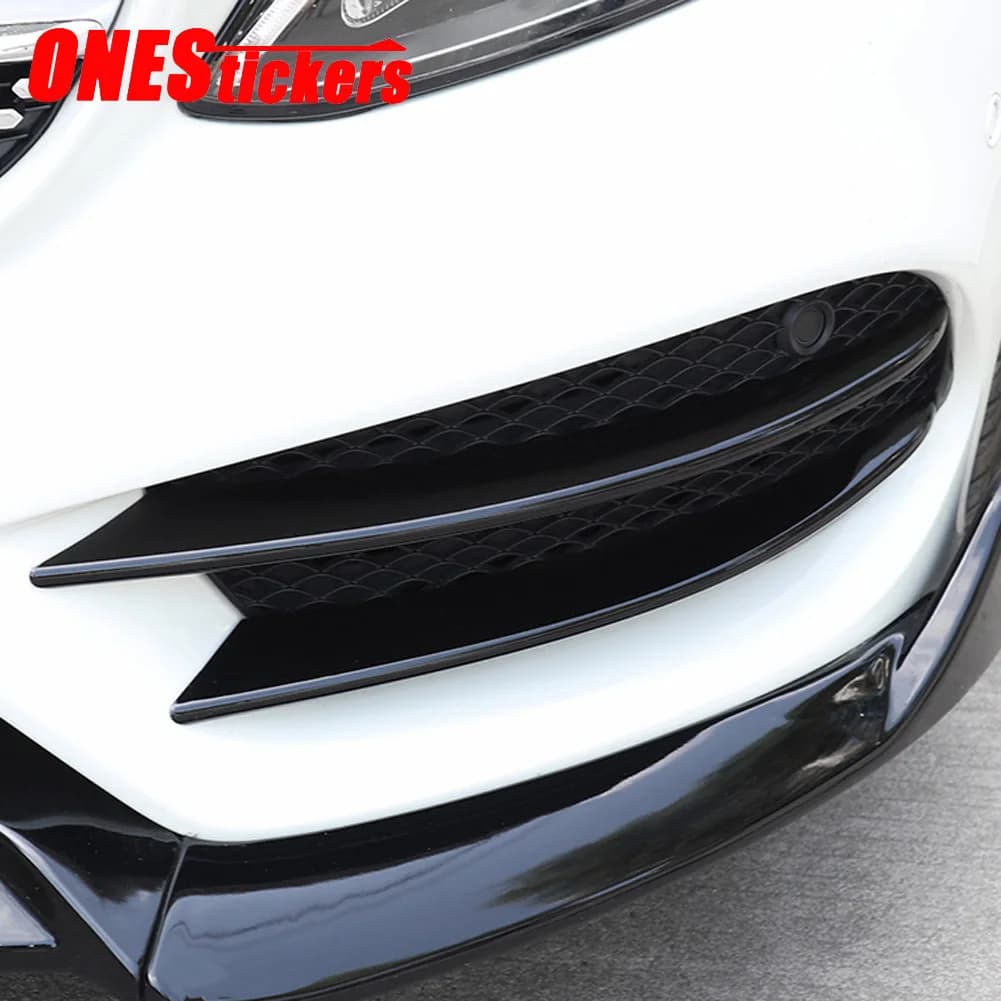 Bande de feu antibrouillard avant de voiture, grille d'admission d'air, lamelles, revêtement Kiev illage, Mercedes Benz Classe C W205 C180 C200 C250 C260 C300 2015-2018