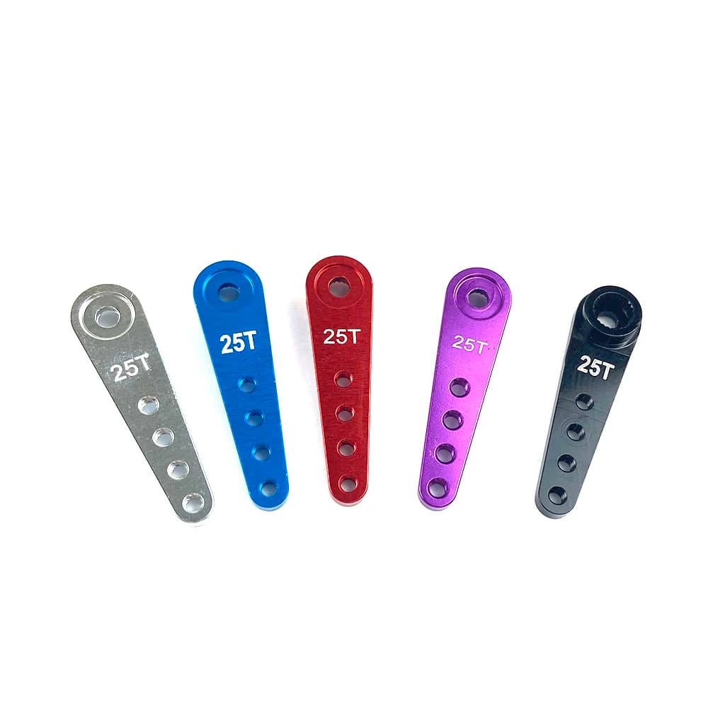 Klaxon de bras de Servo de direction en aluminium, 37mm 25T/24T/23T, Extension métallique, pour modèles à échelle 1/10, voitures RC, pièces sur chenilles, 10 pièces