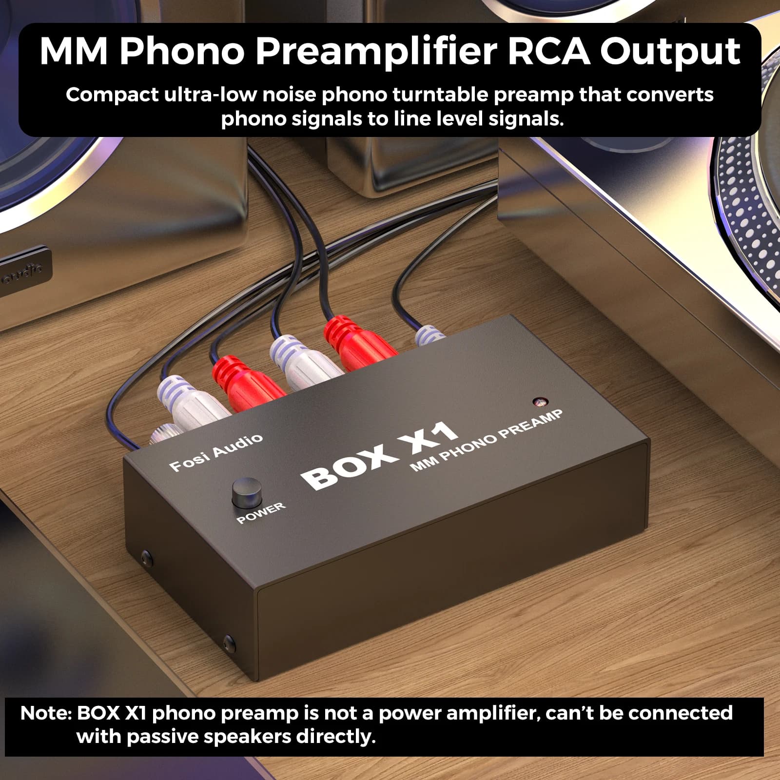 Fosi Audio BOX X1 préampli Phono pour platine phonographe préamplificateur Mini Audio stéréo HiFi avec amplificateur de casque