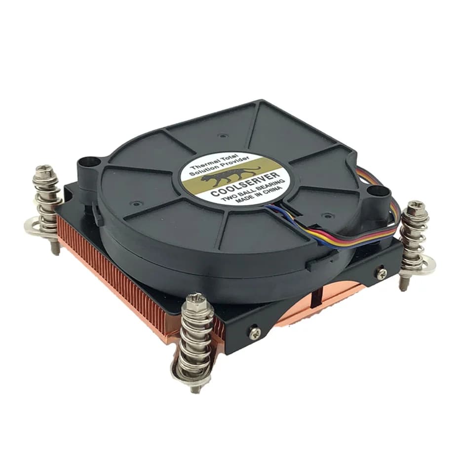 COOLSERVER – ventilateur refroidisseur de processeur 1U3CC, dissipateur thermique en cuivre, pour station de travail industrielle, refroidissement actif d'ordinateur, pour Intel LGA2011 LAG115X