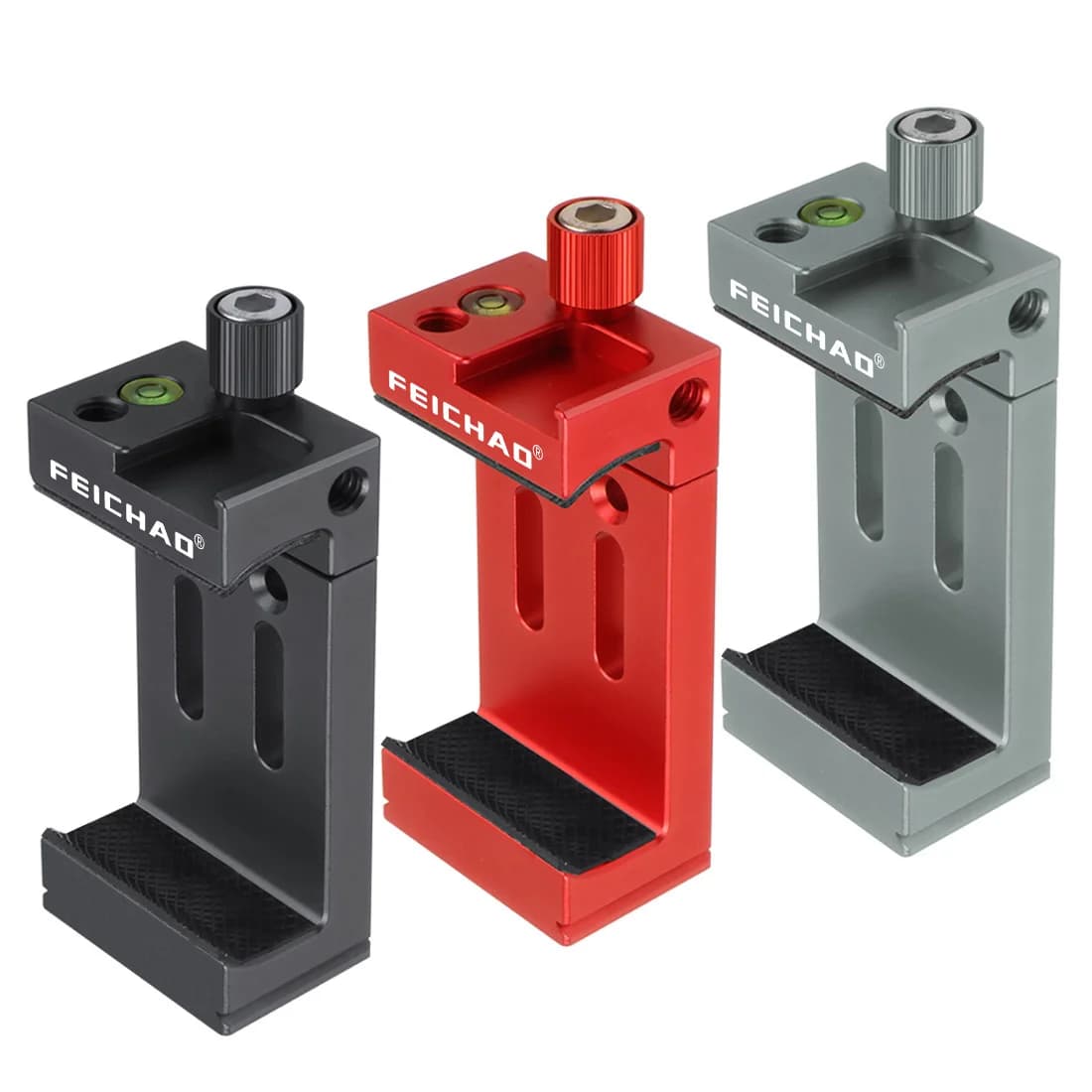Clip de support de support de Smartphone pour caméra GoPro, lampe de poche, micro avec niveau à bulle, support de chaussure froide, pince de trépied de téléphone 1/4 3/8
