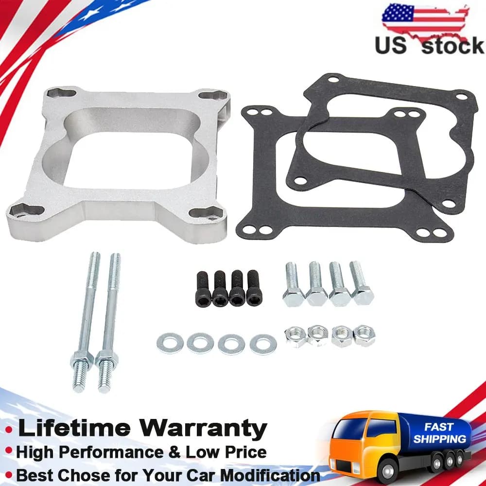 Adaptateur de Carburateur 4BBL, Plaque Carrée, Alésage AFB, Ril Edelbrock Quadrajet