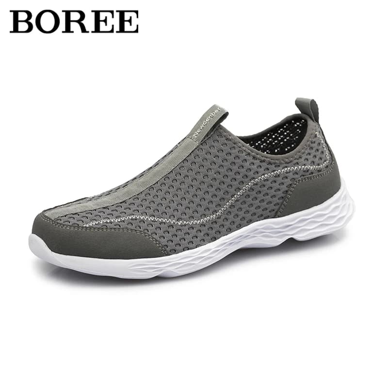 BOREE – mocassins à enfiler en maille pour hommes, chaussures décontractées, légères, à séchage rapide, de plage, d'extérieur, respirantes, grande taille 50, été