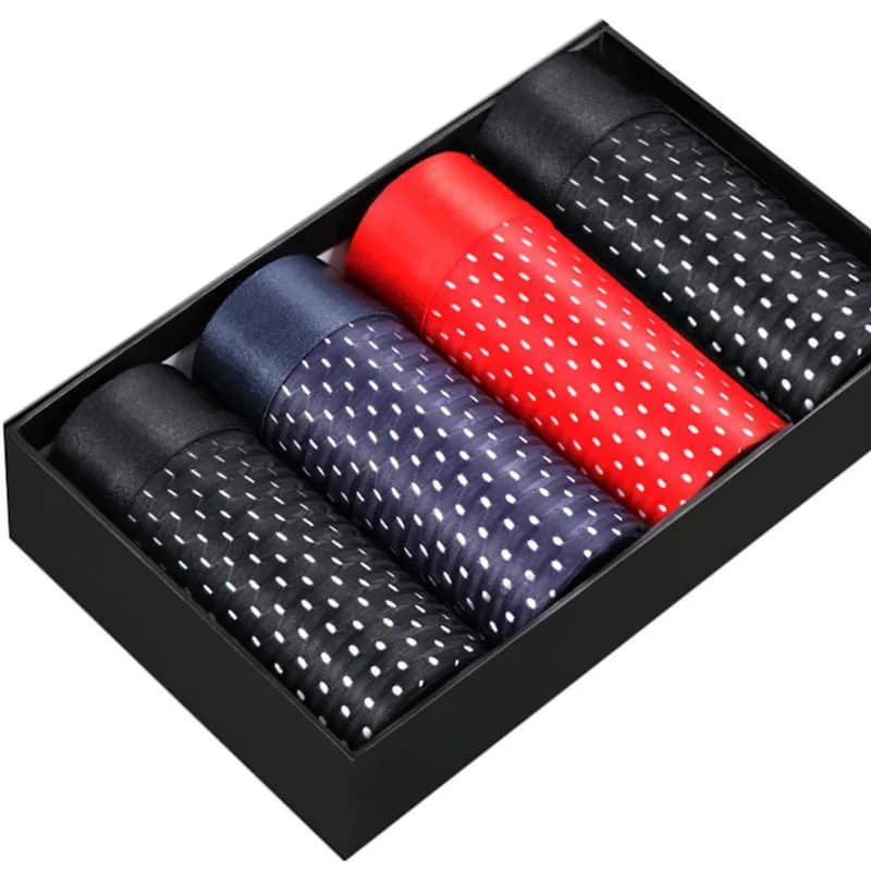 4 pièces Boxer hommes sous-vêtements glace soie bambou Fiber respirant maille Boxer Shorts mâle confortable Sexy caleçons hommes grande taille