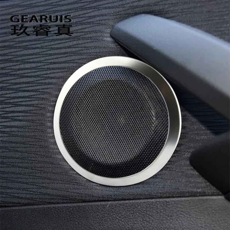 Autocollant de cercle décoratif pour haut-parleur de porte de voiture, garniture de haut-parleur, style de voiture, accessoires intérieurs, BMW Série 3, E90, E92, E93, bronchE84