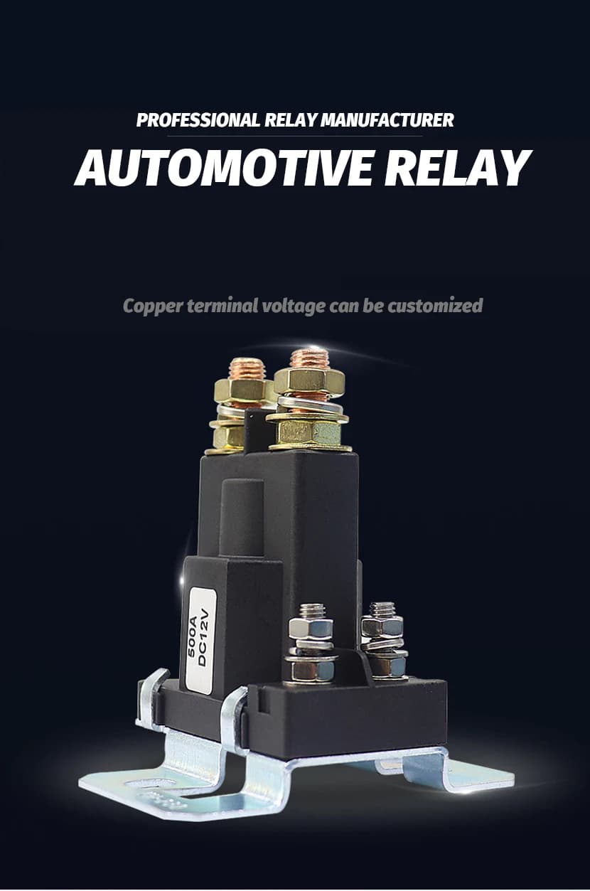 Relais de démarrage à double batterie, 4 broches, grand courant 500A 12V 24VDC, interrupteur d'alimentation de voiture, relais de démarrage, contacteur de démarrage automatique, courant lourd