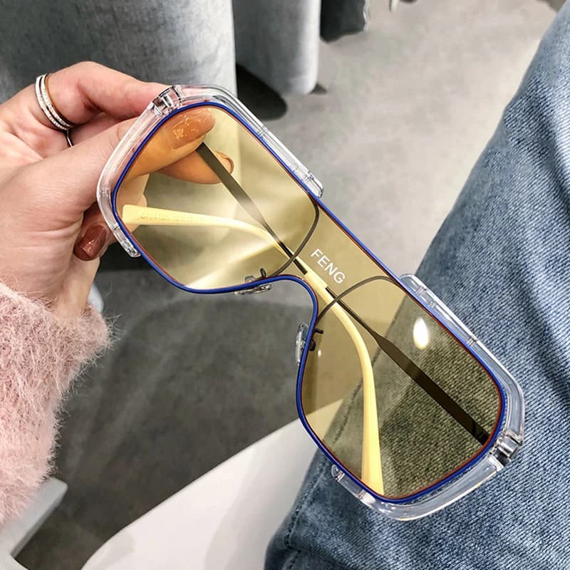 Nouvelles lunettes de soleil à grande monture, polyvalentes, style célébrité, pour homme et femme, grandes lunettes de conduite pour homme et femme