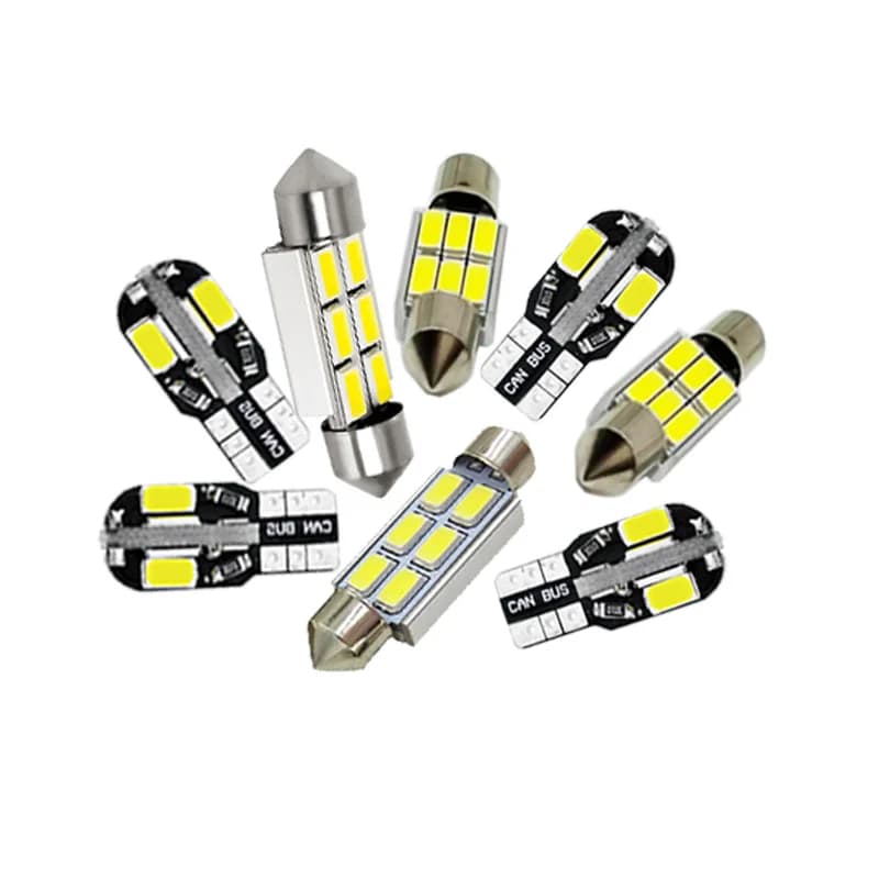 Kit d'ampoules LED blanches pour Ford Explorer 2002 – 2010, 8 pièces, pour l'intérieur de la voiture, lampe de porte, dôme, plaque d'immatriculation