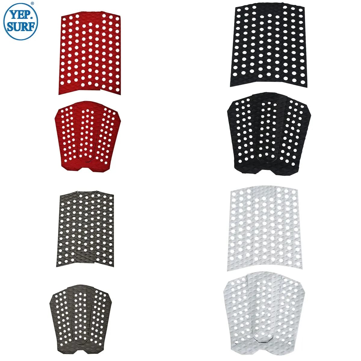 Tapis de traction EVA pour planche de surf, ensemble complet (avant et arrière) pour planche de surf, couleurs rouges, prévente