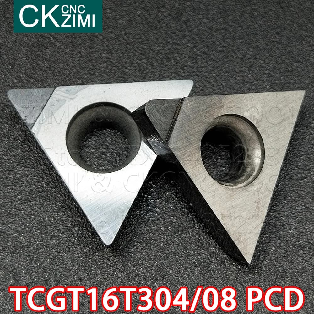 TCGT16T304 PCD TCGT16T308 PCD inserts diamant inserts, outils CNC tour à métal, TCGT 16T3 pour cuivre aluminium