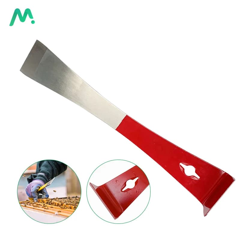 1 pièce Grattoir à miel en acier inoxydable, couteau plat multifonctionnel à lame courbée, outils manuels pour ruche, équipements d'apiculture