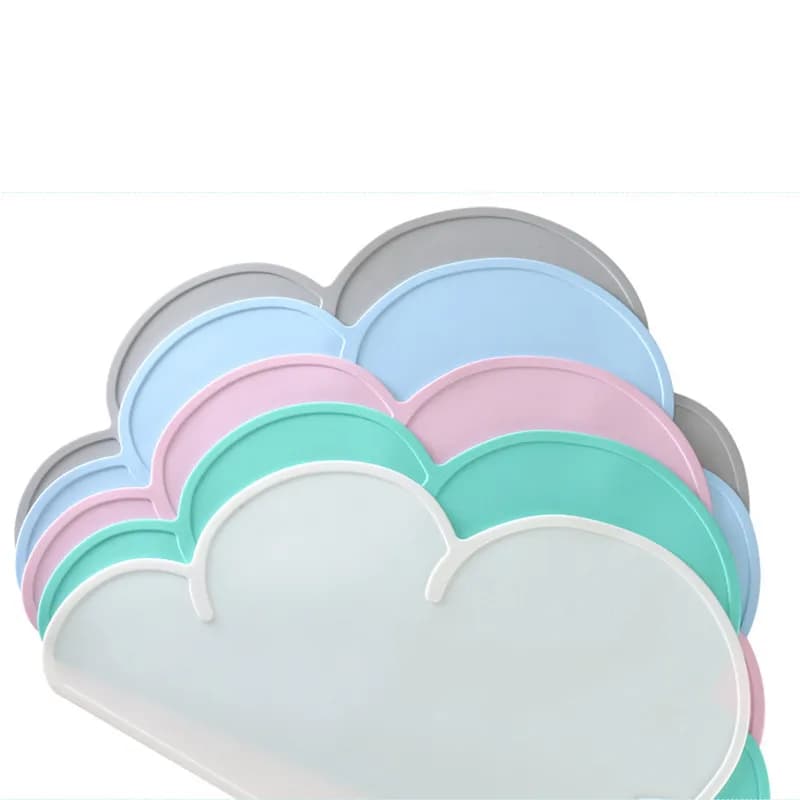 Napperon imperméable en Silicone pour chien, tapis d'alimentation en forme de nuage mignon pour chat, bol de lavage facile, nourriture, eau potable, fournitures pour animaux de compagnie