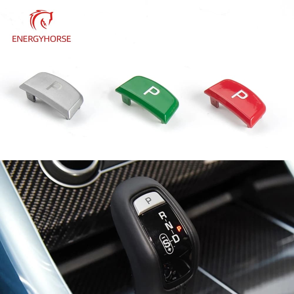 Bouton automatique de la lettre P de chapeau de bouton de stationnement de levier de vitesse de voiture pour la F-TYPE de salariés de dehors de Land Range Rover LR08Powered 13 2013-2020