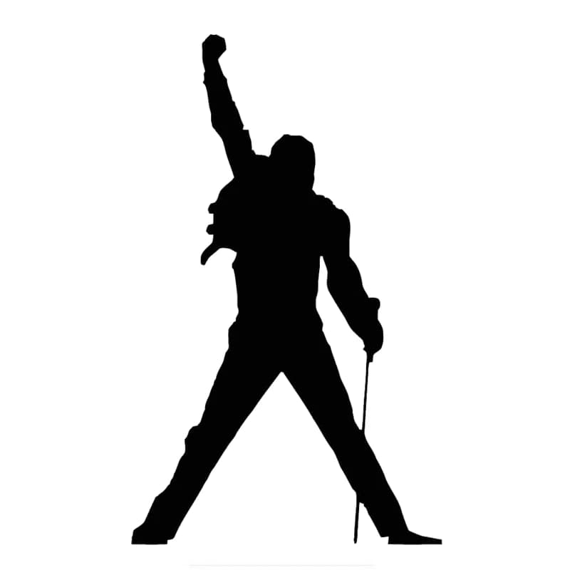 FUYOOHI – autocollants décoratifs à la mode, autocollant en vinyle Freddie Mercury, autocollant mural pour fenêtre de voiture, Bohemian Rhapsody QUEEN
