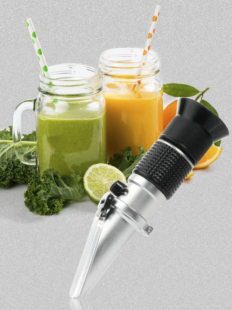 Réfractomètre Brix Portable 0-90%, compteur de teneur en sucre portatif pour jus de fruits, soupe, testeur d'index liquide, Instrument de mesure