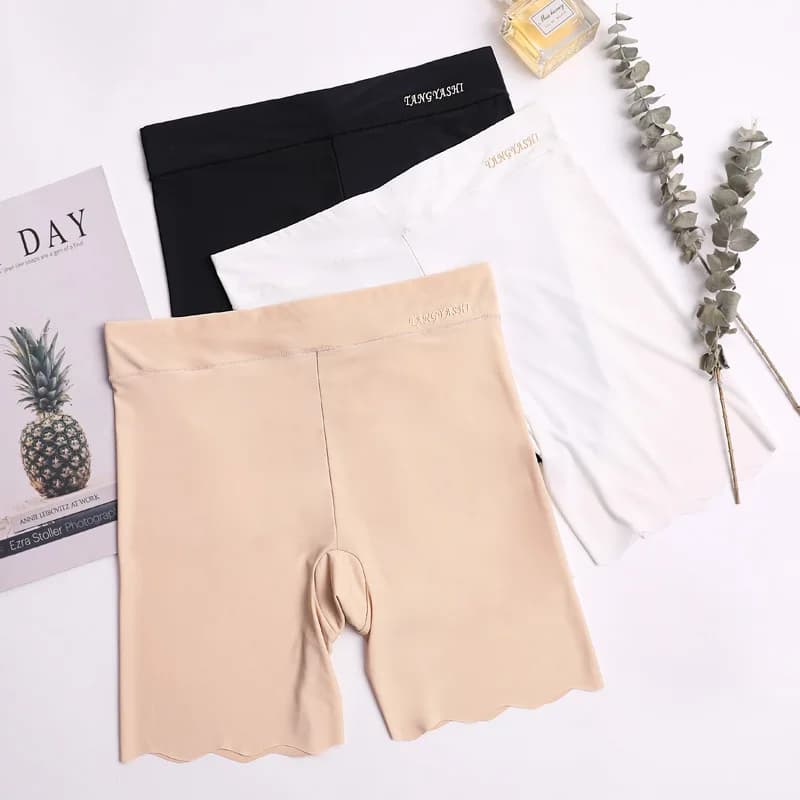 M ~ 4XL pantalons de sécurité pour femmes mince respirant non bouclé boxer taille haute pantalons courts grande taille quatre coins legging shorts