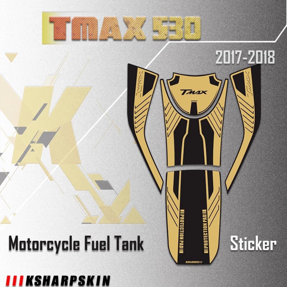 Autocollants 3D pour moto, protection pour réservoir de carburant, autocollants décoratifs pour YAMAHA TMAX530 2017-2018 t max 530