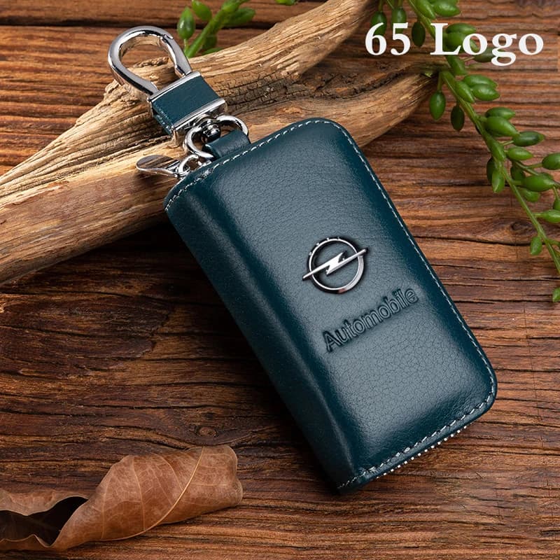 Housse de clé de voiture en cuir avec logo, 1 pièce, pour Benz BMW Audi VW Nissan Toyota Lexus Hyundai Skoda KIA Renault Mitsubishi 2021