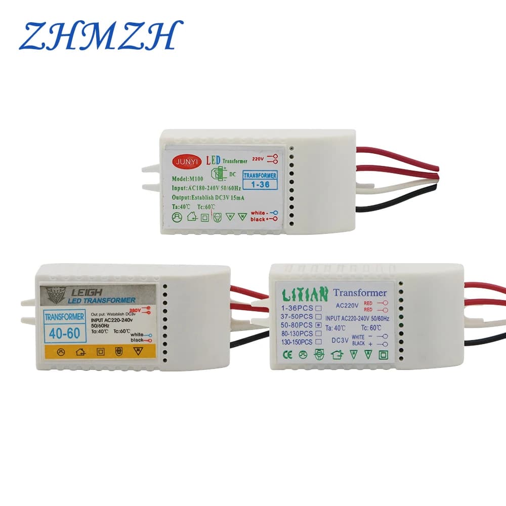 Pilote LED 220V à DC3V 1-36 pièces 40-60 pièces 50-80 pièces transformateur électronique LED contrôleur LED alimentation transformateurs d'éclairage