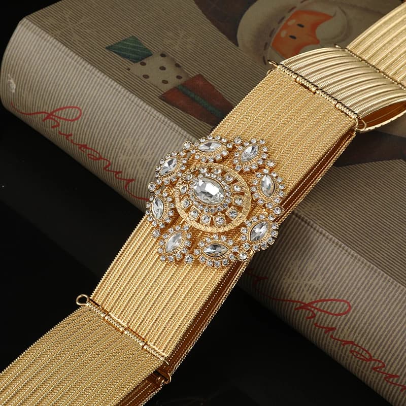 Ceinture Caftan Marocain pour Femme, Bijoux de Mariage, Longueur Ajustable, JOMetal, Cadeau pour Patients aniques de Dubaï