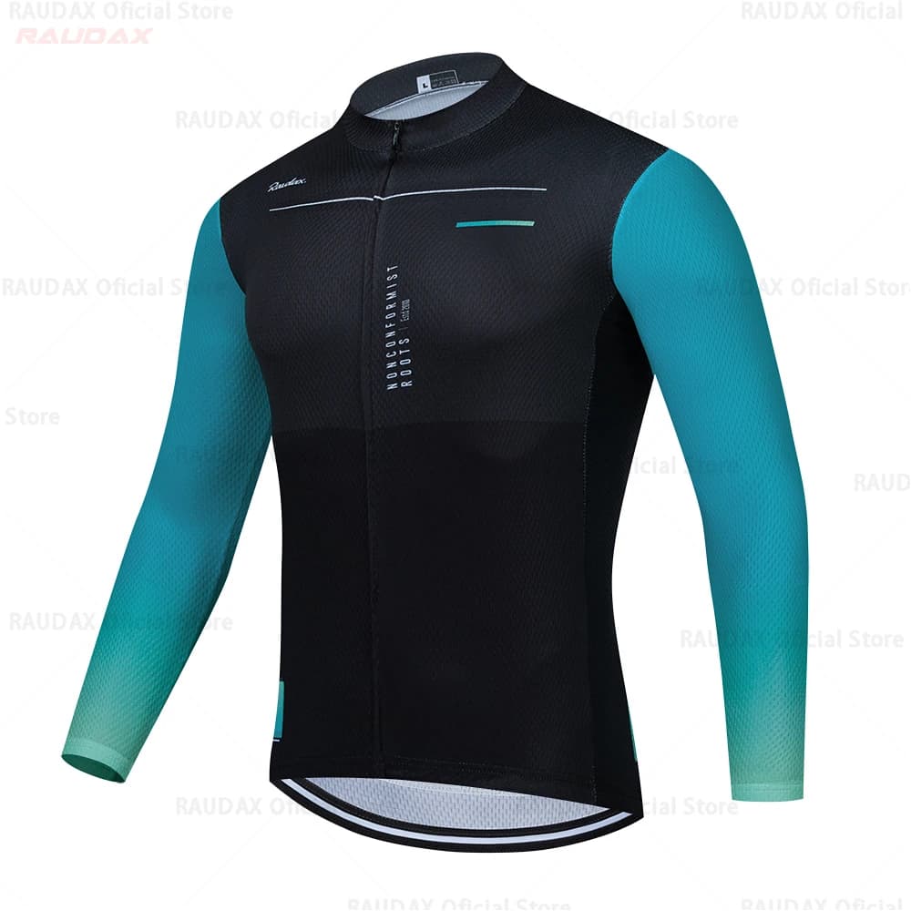 RAUDAX 2026 hommes à manches longues Maillot de cyclisme vtt vêtements de cyclisme respirant vélo Maillot Ropa Ciclismo vêtements de sport vêtements de vélo