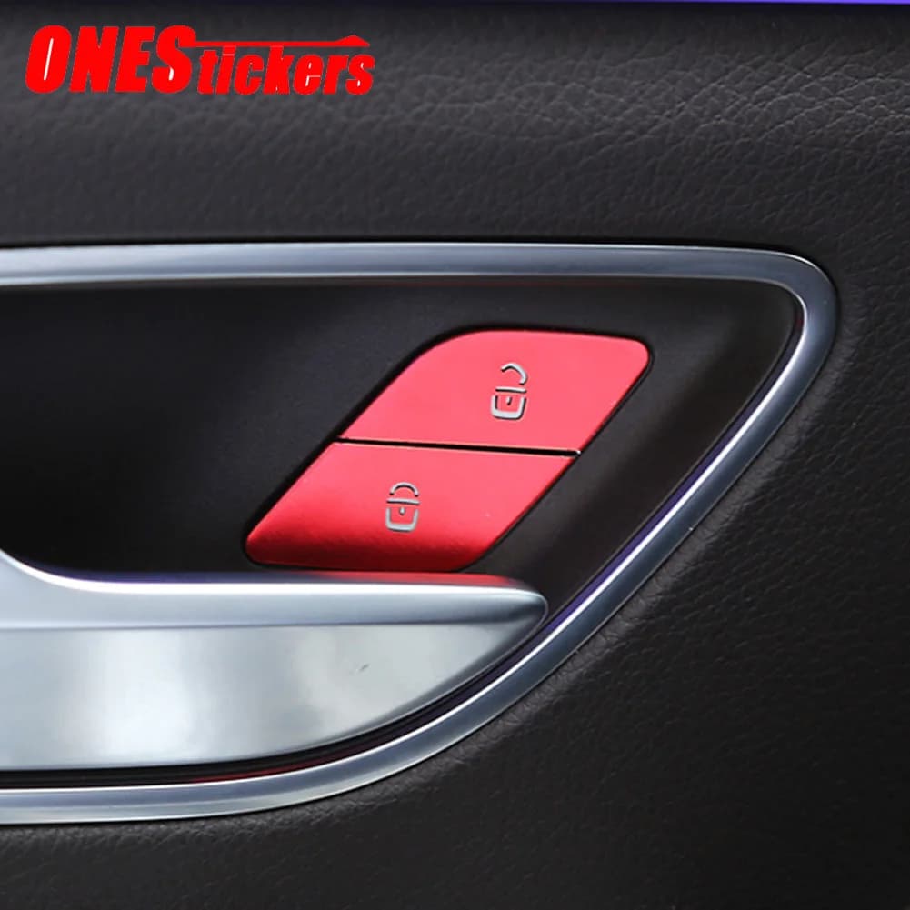 Couvercle de bouton de verrouillage de porte de voiture à paillettes décoratives, accessoires de voiture pour Mercedes Benz GLE GLS classe W167 V167 X167 2020 2021