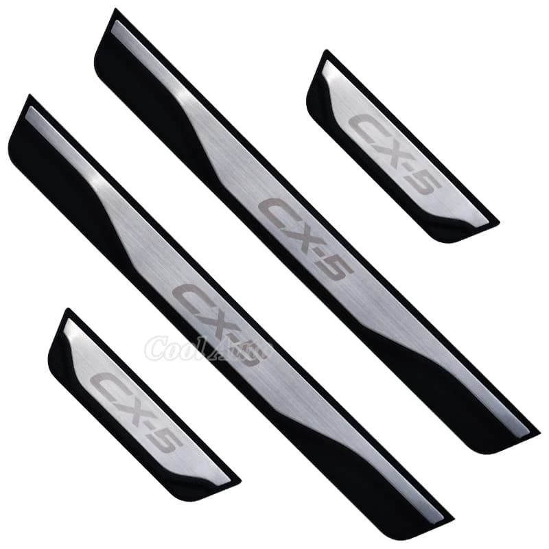 Pour Mazda 3 6 CX-5 accessoire 2018 2017 2016 2015 2014 En Acier Inoxydable Porte De Voiture Seuil Kick Scuff Plaque Protecteurs Garniture Couverture Pédale Garde