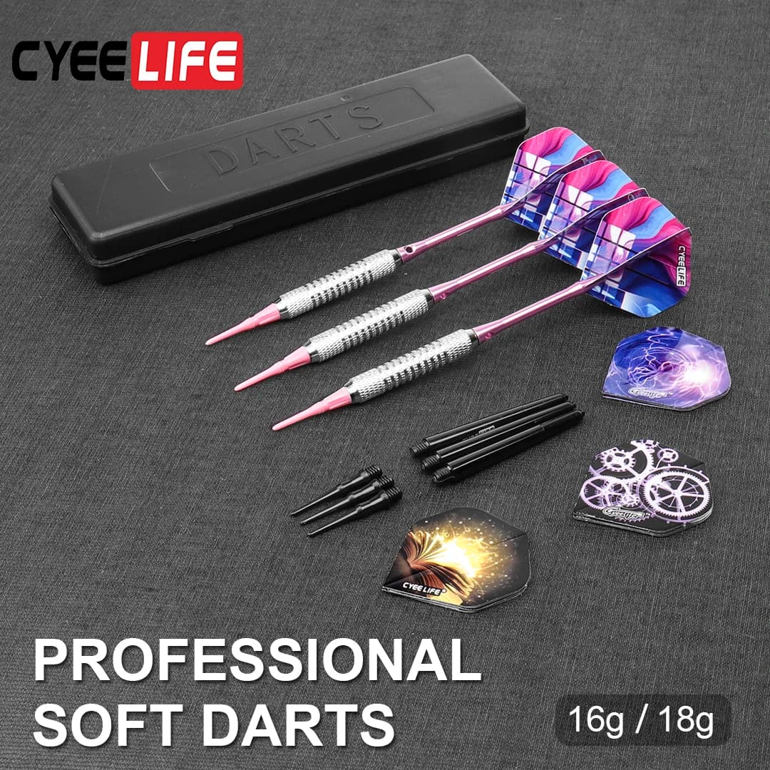 CyeeLife-Jeu de fléchettes professionnelles à pointe souple, embouts en plastique supplémentaires pour accessoires de jeu de fléchettes électroniques, 16/18 grammes