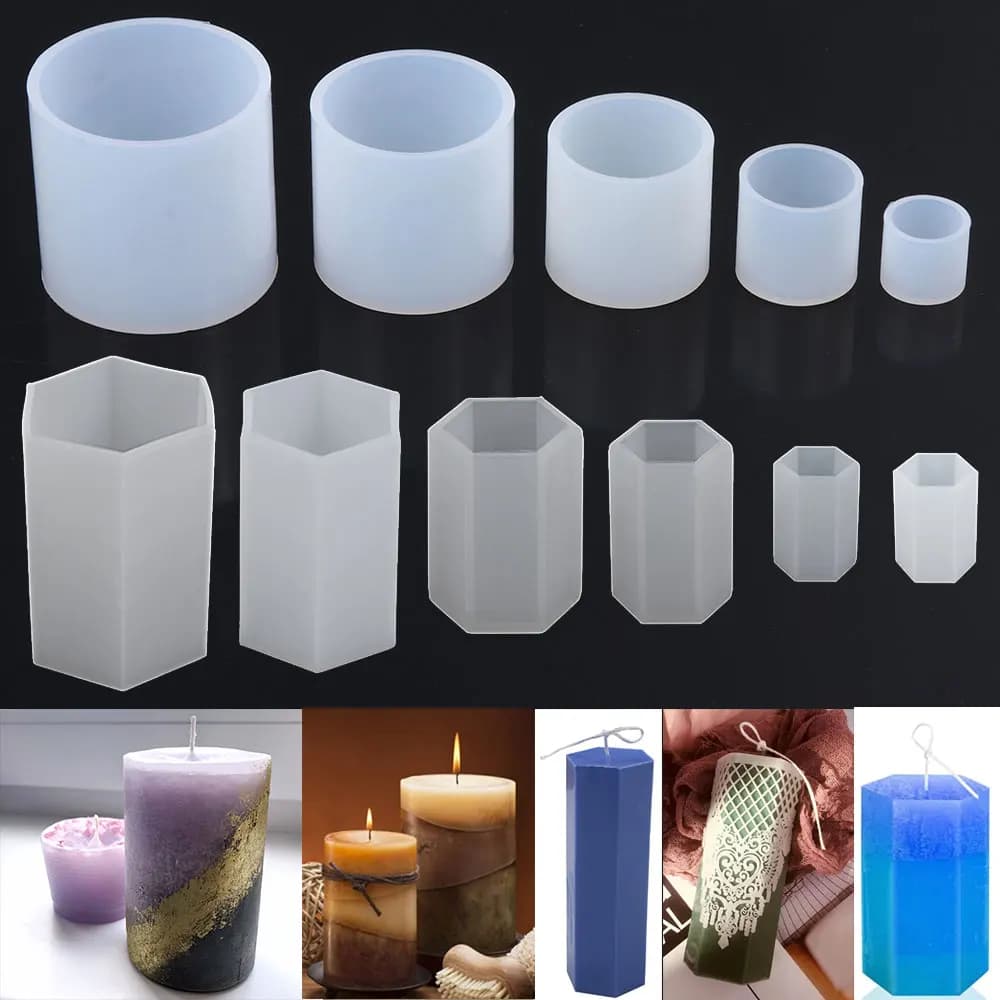 Moule cylindrique en Silicone, bricolage, résine époxy, bougie, aromathérapie, cire, argile, plâtre, artisanat, moulage, décoration de la maison