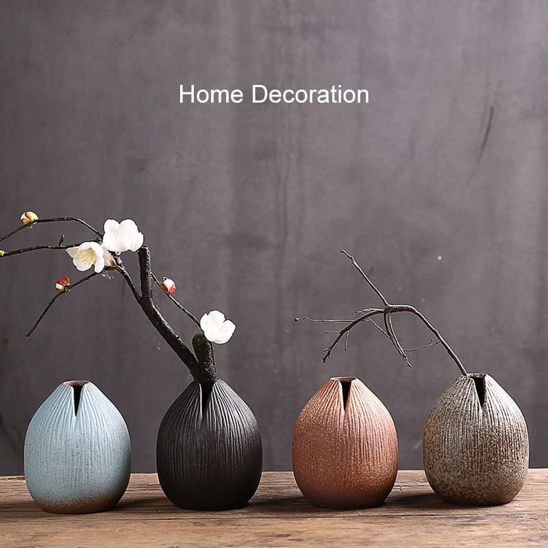 Vases hydroponiques en céramique Ikebana, poterie faite à la main, décor de bureau, fournitures de jardinage, vase à fleurs, cadeau exquis rétro