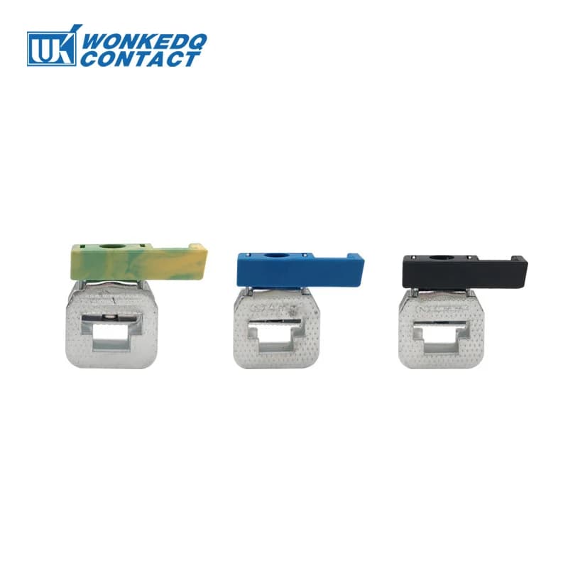 AKG4-Connecteur Électrique de Fil de Terre, Barres de Connexion à Vis, Nuit, Barre de Cuivre, Bleu, Noir, Jaune, Vert, 4 mm2, 10 Pièces
