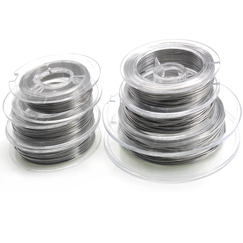10 mètres 0.3-1mm 316L acier inoxydable perles fil corde fil chaîne pour bricolage artisanat collier Bracelet fabrication de bijoux résultats