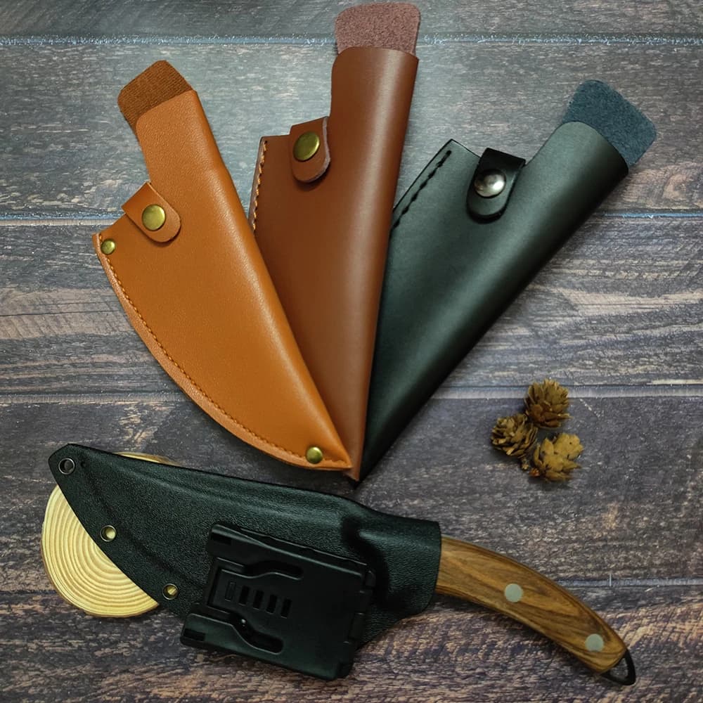 Couvercle de couteau en cuir de vache, couteau à désosser de cuisine, gaine en cuir, couteau de pêche, couteau à viande Kydex, protection de couteau de boucher en plein air
